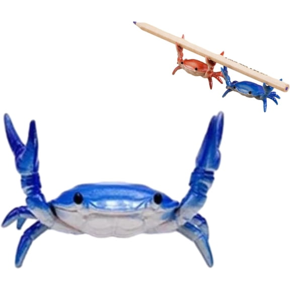 Desk Crab Pen Holder, Cute Crab-Shaped Pen Holder, Crab Pencil Holder, Crab Pen Holder for Desk, Gift Stationery Can Be Applied for Family Exhibitions, Parties, Shop Windows, Office (Red)