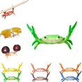 thumbnail image 1 of Desk Crab Pen Holder, Funny Weightlifting Crabs Shaped Spoon Holders, Mini Tiny Animal Pencil Rest, Realistic Creative Penholders Storage Accessories, Cute Rack Ornaments, Bracket Gift - Green, 1 of 6