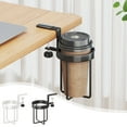 thumbnail image 1 of Desk Cup Holder, Hanging Drink Holder with Adjustable Clamp, 17x16.5x9.5cm Iron Rack for Mugs & Tumblers, Space Saving No Drill Mount for Desk, Bed, Table, Wheelchair & Dorm Use,Vsgery, 1 of 8