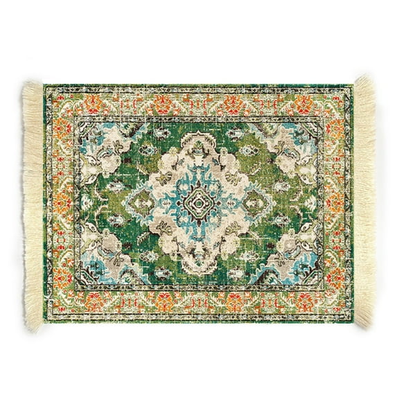 Desk Decor Boho Retro Pattern Keyboard Mat Rug Style Mouse Pad Carpet Mousepads Computer Mat GREEN