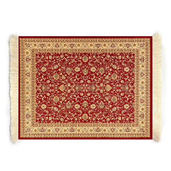 Desk Decor Boho Retro Pattern Keyboard Mat Rug Style Mouse Pad Carpet Mousepads Computer Mat RED