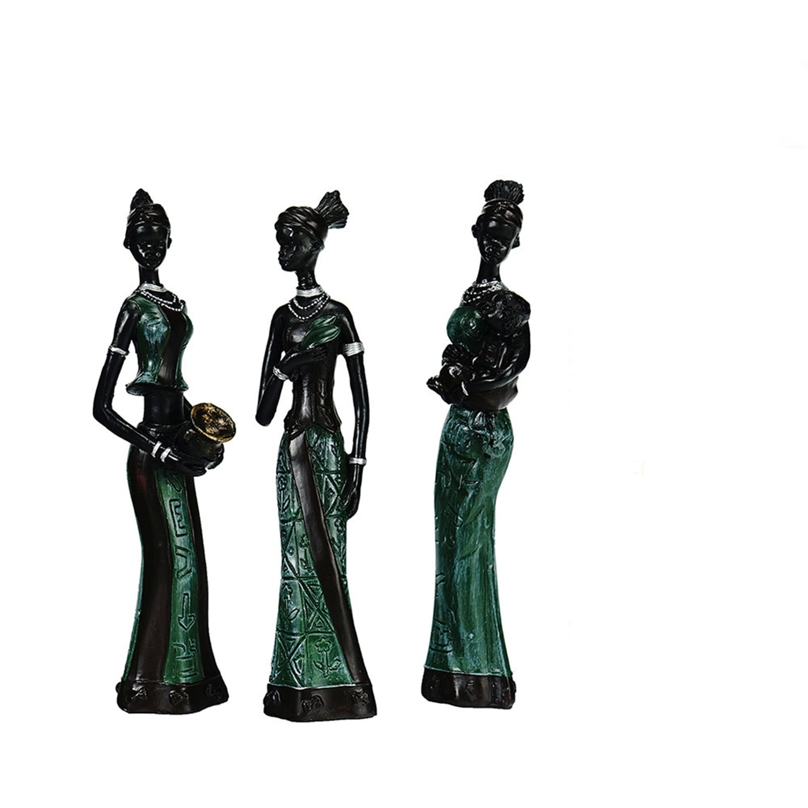 Desk Decor Clearance Room Decor 3Pack Vintage African Statue.Hand Sculpture  African American Figurines.Exotic Lady African Art Piece for Home Decor.Figurines  Home Decor.Room Decor for Women Green - Walmart.com, image size:1600x1600