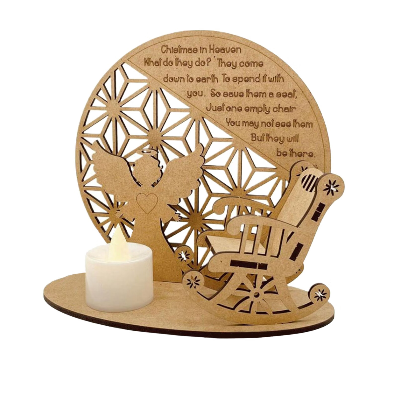 Desk Decor Remembrance Candle Ornament To Remember Loved ones Glowing