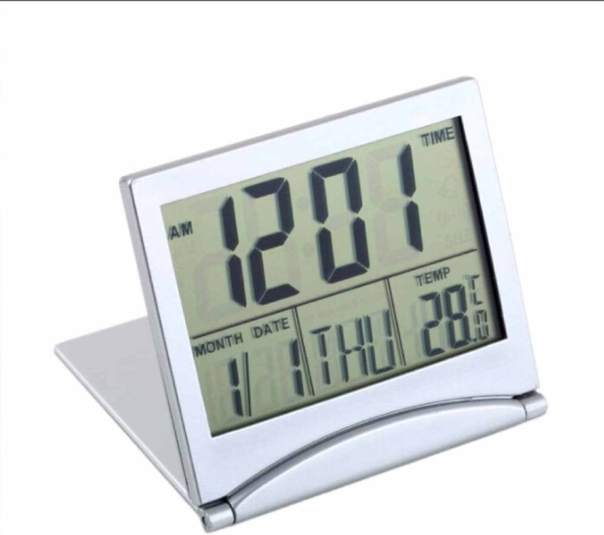 Desk Digital Clock,Folding Travel Radio Clock,LCD Digital Alarm Clock