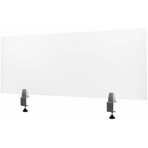 Desk Divider, 4718" Desk Privacy Panel, Panels Desktop Partition, Frosted Acrylic Plexiglass Shield with Clamps for Office, School, Reception$$Office