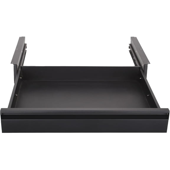 Under Desk Drawer For Desk 23.5 in, Pull out Storage Organizer with Slide Extension Mounted Under Flat Wooden Table or Workbench, Carbon Steel Hidden Desk Drawer