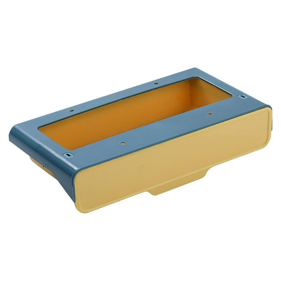 Under Desk Drawer, Large Hidden Self-Adhesive Under Desk Organiser for Storage of Cutlery, Office Supplies, Stationery and Cosmetics, 9.33x4.53x1.73 Inch, Yellow