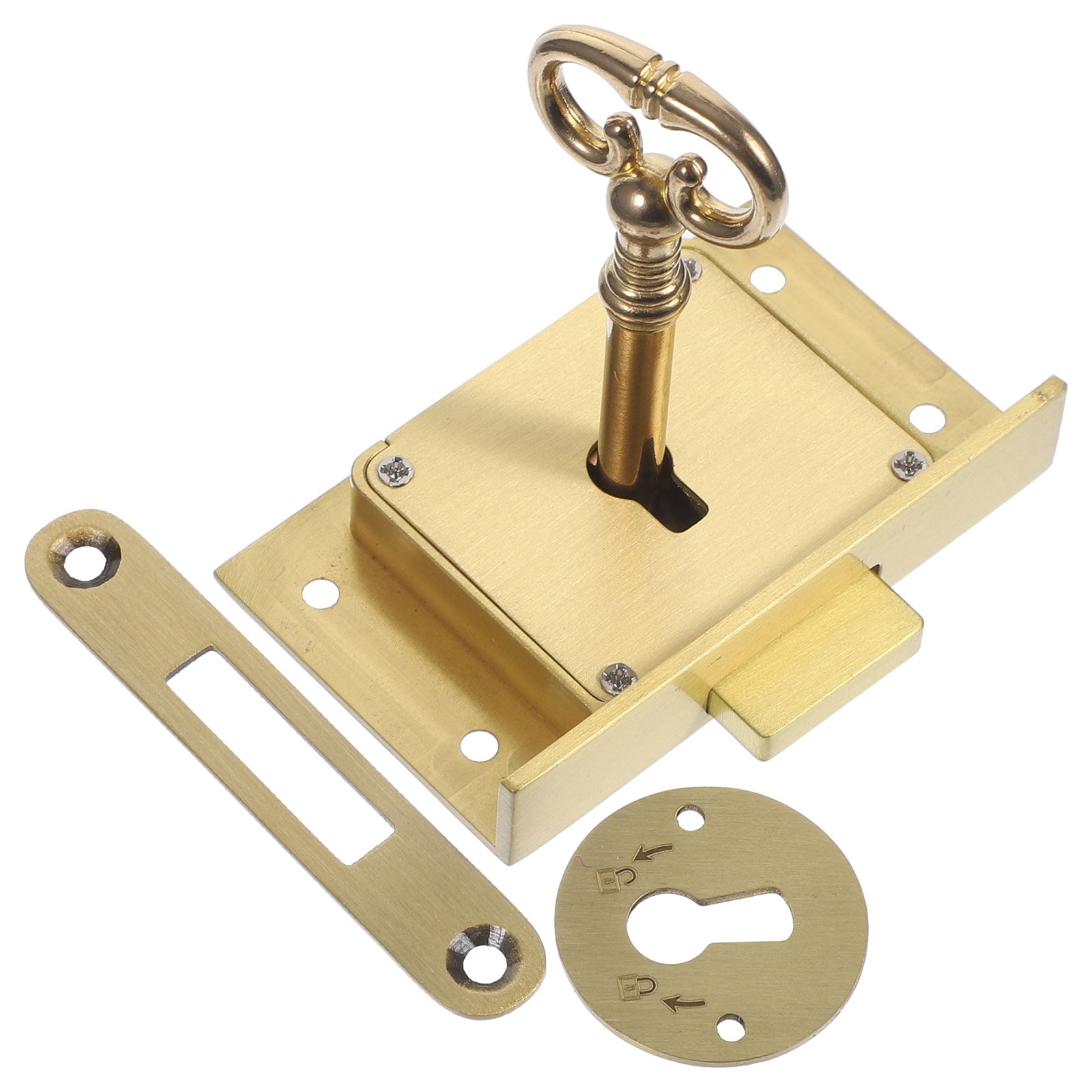 Desk Drawer Lock 1 Set of File Lock Secure Drawer Lock Brass File Wooden Box Safety Lock