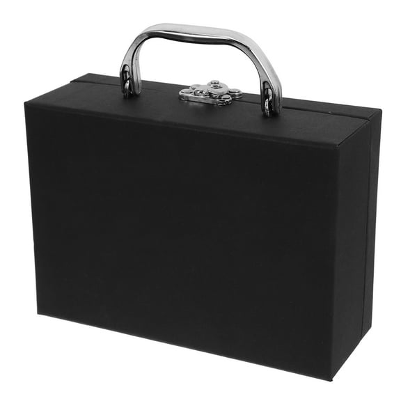 Desk Drawer Organizer Paper Suitcase with Handle Desktop Organizer Storage Box Black 0.00X0.00X0.00CM