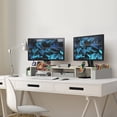 thumbnail image 1 of Desk Dual Monitor Stand Riser with Drawer, Maple, 1 of 5