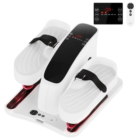 Under Desk Elliptical, Electric Elliptical Exercise Machine for Seniors, Home Use Seated Pedal Exerciser with Remote Control, Quie Home Office Leg Exerciser with LCD Display & Adjustable Speeds