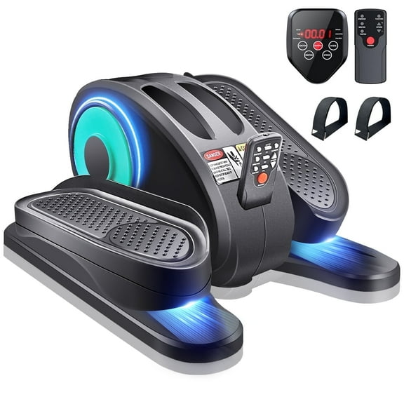 Under Desk Elliptical - Leg Exerciser Machines for Seniors, Compact Seated Elliptical with Remote Control, LCD Display Electric Elliptical Trainers for Home Good Gift, Ellipse Leg Exerciser