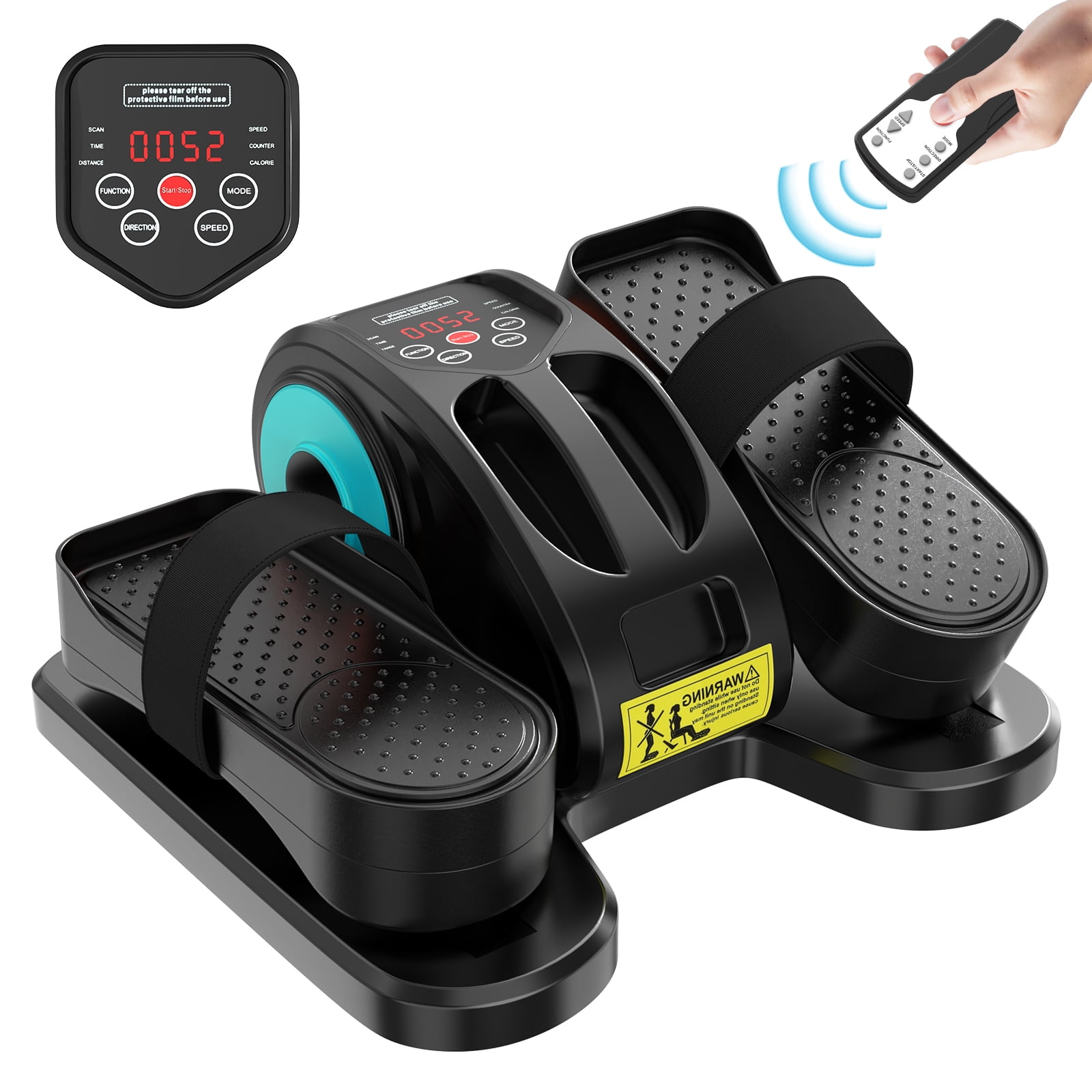 Under Desk Elliptical - Leg Exerciser Machines for Seniors, Compact Seated Elliptical with Remote Control, LCD Display Electric Elliptical Trainers for Home Good Gift, Ellipse Leg Exerciser