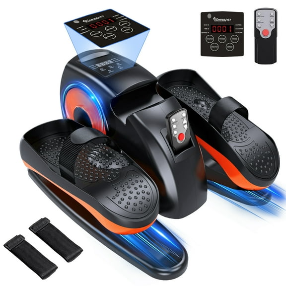 Under Desk Elliptical Machine ,Electric Ellipse Leg Exerciser for Seniors with 12 Adjustable Quiet Portable Elliptical Machine, Seated Pedal Exerciser with Remote Control