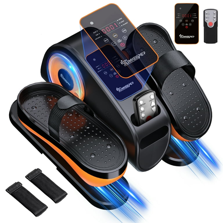 Under Desk Elliptical Machine Electric Ellipse Leg Exerciser for Seniors with 12 Adjustable Quiet Portable Elliptical Machine, Seated Pedal Exerciser with Remote Control