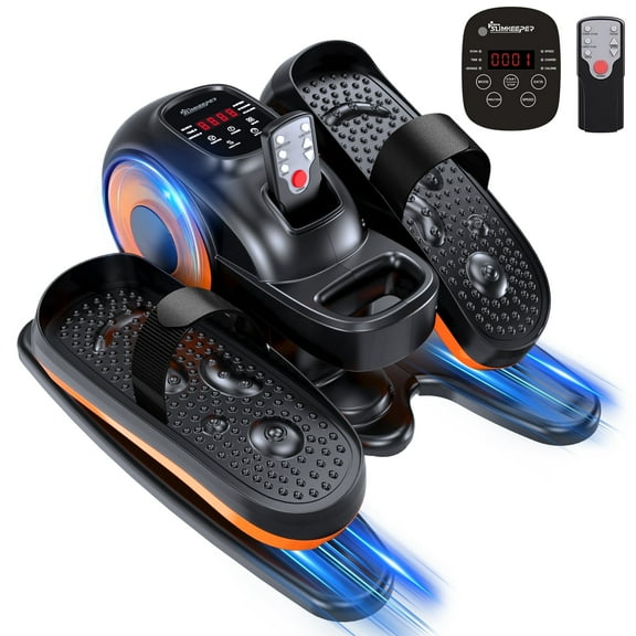 5 Gears Adjustable Under Desk Elliptical Machine with LED Screen, 55.12 ...