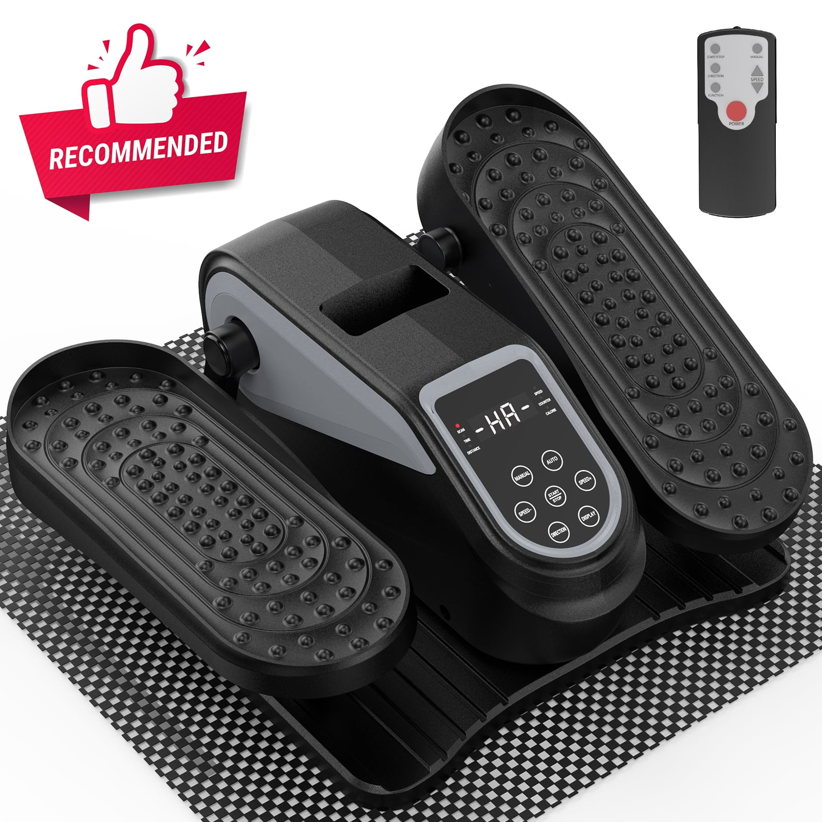 Funslim Under Desk Elliptical Machine, Electric Elliptical Exerciser for Senior, Quiet & Small Electric Seated Pedal Exerciser for Home with Remote Control，Display Monitor & 12 Adjustable Speeds
