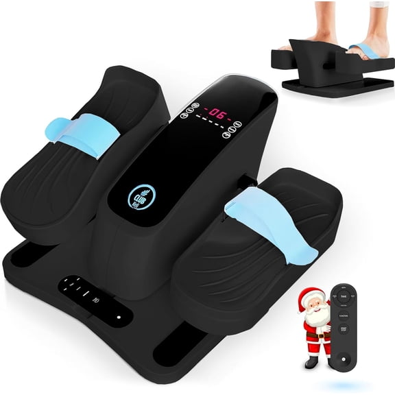 Under Desk Elliptical Machine - Electric Seated Pedal Exerciser for Seniors & Adults, Quiet Ellipse Exerciser with 12-Speed Corded Electric Control, Remote, LCD Foot Pedals for Office Workout