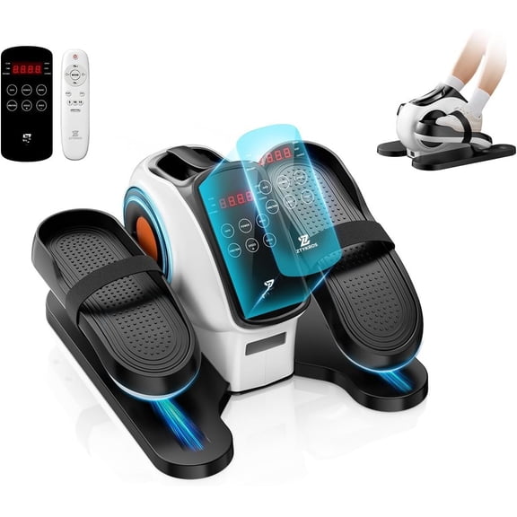 Under Desk Elliptical Machine, Ellipse Exerciser As Seen Tv While Sitting for Seniors, Pedal Exerciser with 15 Level Adjustable Resistance & 5 Auto Mode Fully Assembled Office