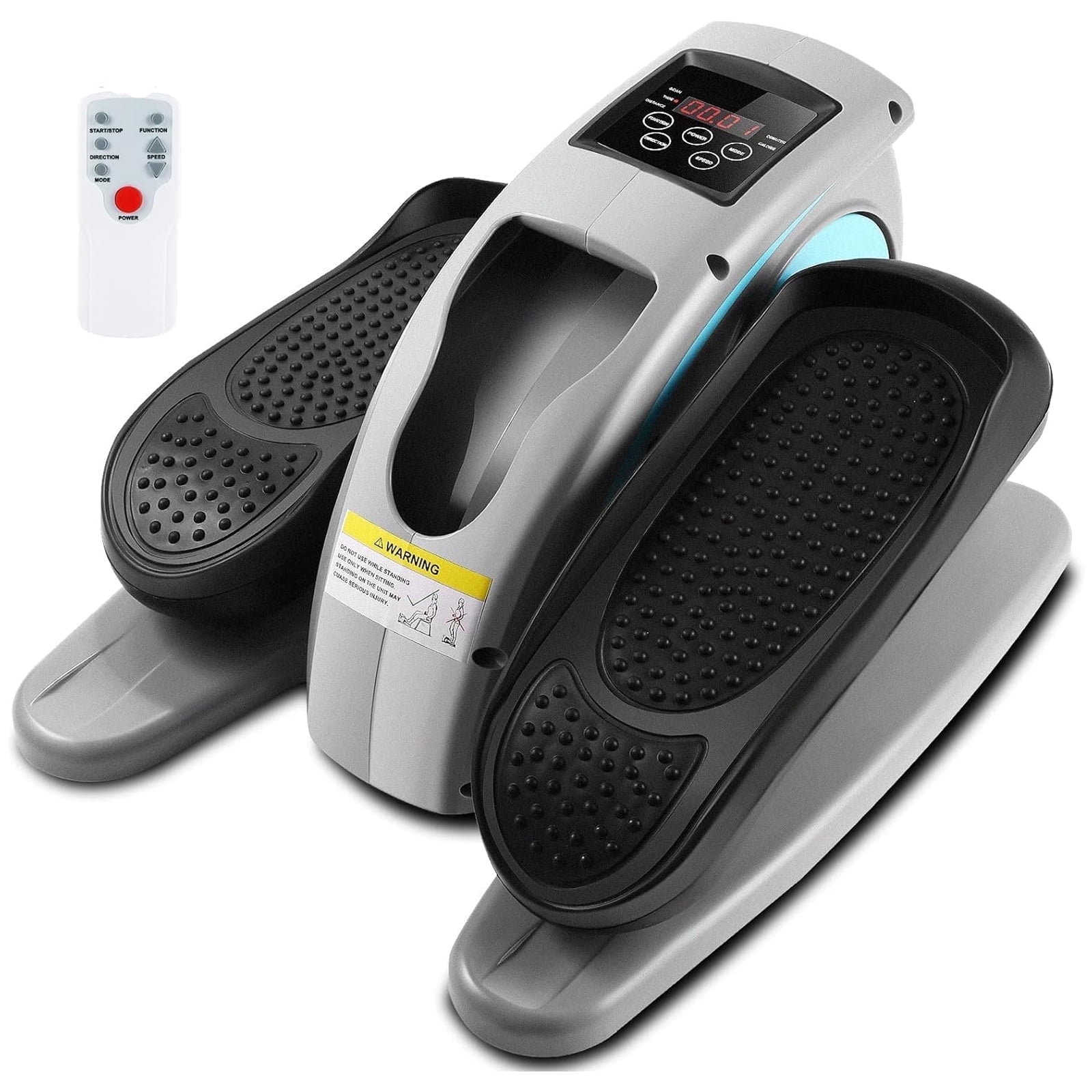 RICAN Under Desk Elliptical Machine, Ellipse Leg Exerciser for Seniors Fully Assembled, Portable & Quiet Electric Seated Pedal Exerciser with Remote Control & LCD Display Monitor