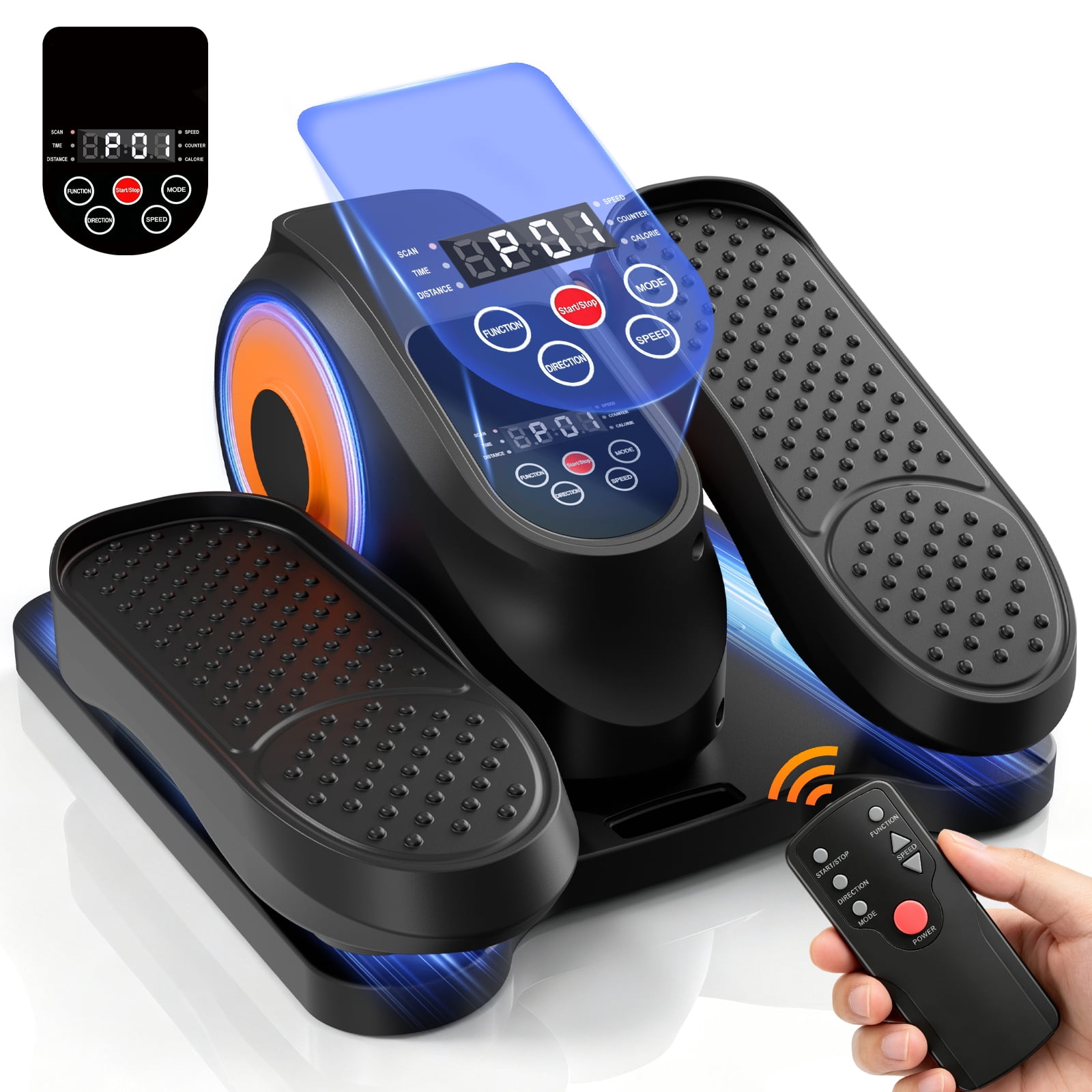 BAOKALER Under Desk Elliptical, Leg Exerciser for Seniors While Sitting ...