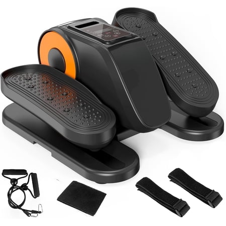 Under Desk Elliptical Machine, Elliptical Machine w/Remote & 12 Speeds Level, Manual & Mode, Elliptical Traier for Seniors Seated Pedal Exerciser for Office