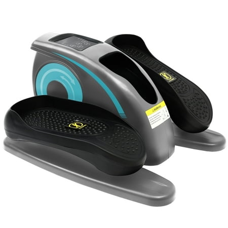 Under Desk Elliptical Machine, Quiet and Portable Electric Seated Pedal Exerciser with Remote Control and LCD Display Monitor for Adult &Seniors, Adjustable Directional and Speed