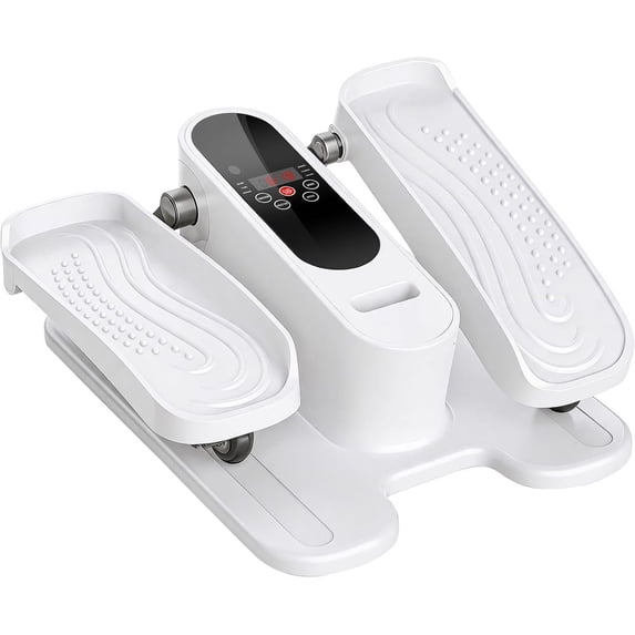 Under Desk Elliptical Machine for Senior, Quiet Motorized Leg Exerciser with Smart Remote, Pedal Exerciser with Adjustable Speeds for Auto/Manual Modes, LCD Monitor, Easy to Use for Home Office