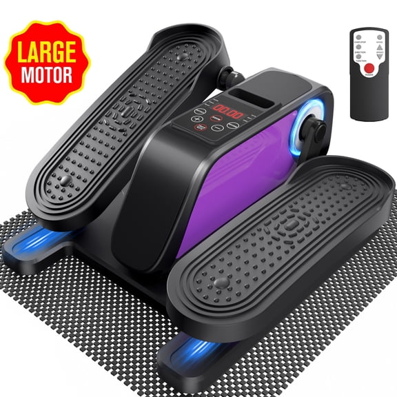 Wefely Under Desk Elliptical Mini Electric Leg Exerciser Sitting for Senior,12 Speed/RF Remote/LCD Display/Non-Slip Mat,Compact Quiet for Home Office