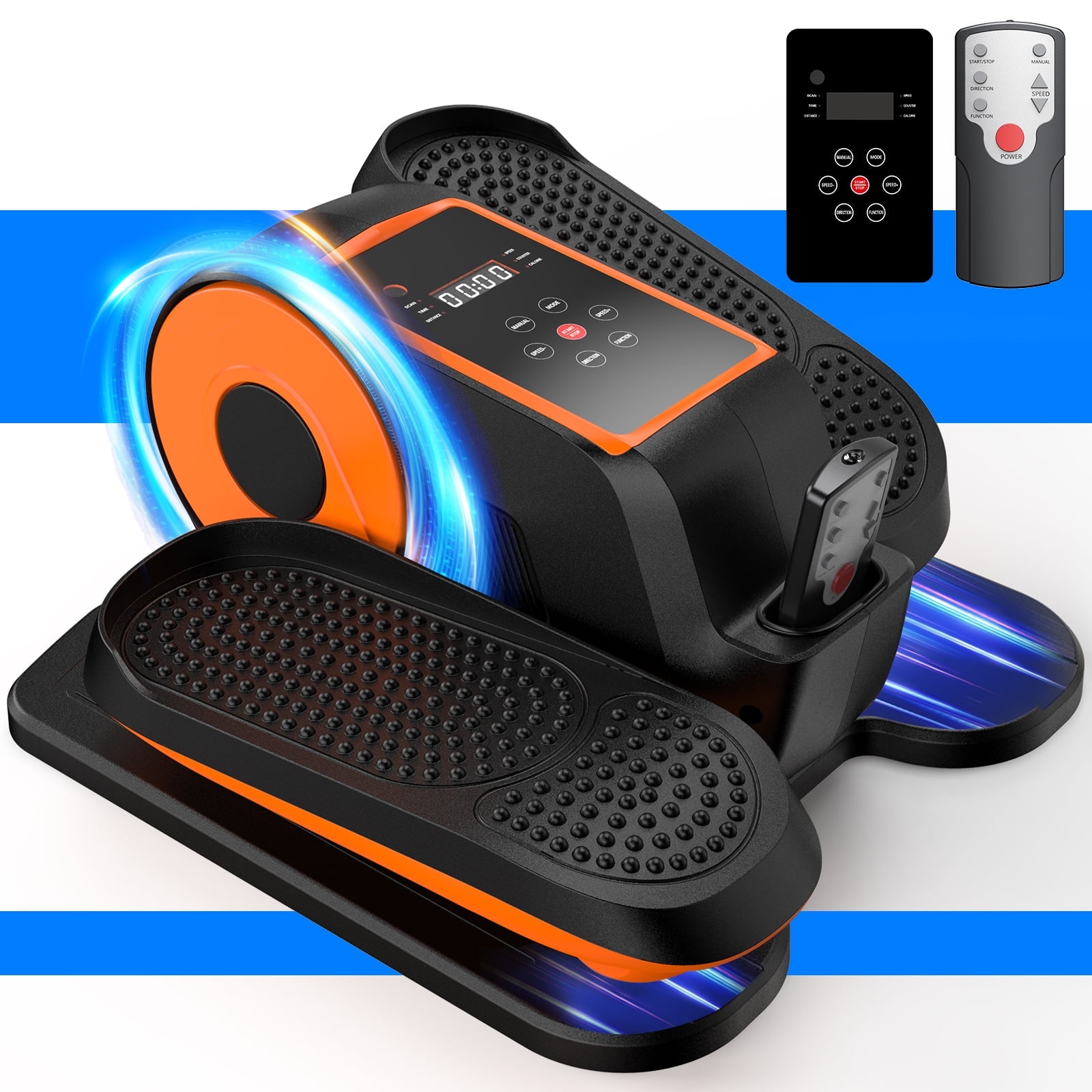 Under Desk Elliptical Exercise Machine, Electric  Leg Exerciser for Seniors,  Portable Elliptical with Remote Control,12 Adjustable Speeds