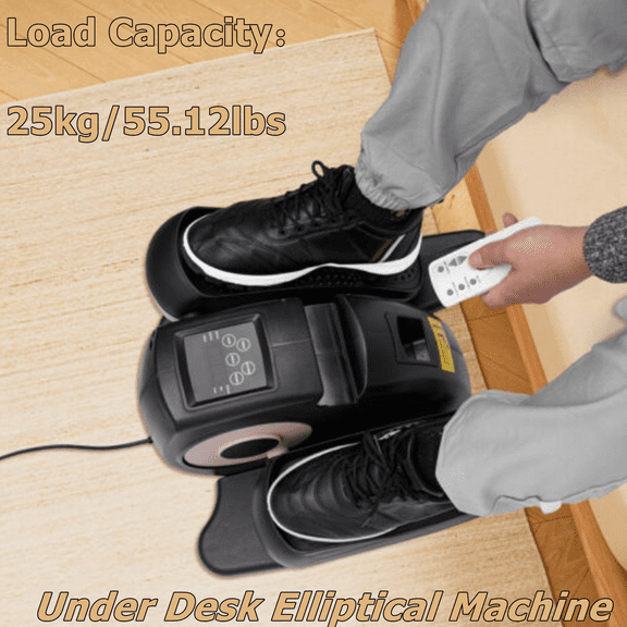 Under Desk Elliptical Machine for Seniors, Rehab Electric Sitting Leg Foot Pedal Exercise Equipment, Portable Trainer for Home Office with Remote Control