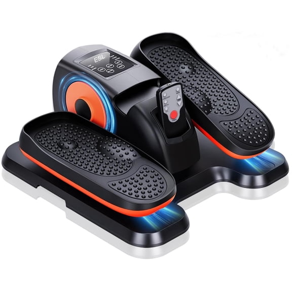 Under Desk Elliptical for Seniors & Home Use with Remote,100% No Assembly, Quiet Electric Leg Exerciser Machines for Seniors, Ellipse Leg Exerciser with 12 Speeds