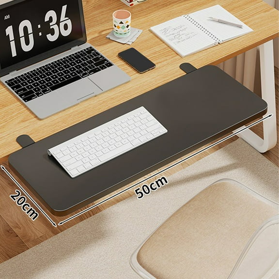Desk Extender Tray Clamp On Desk Shelf 90° Foldable Computer Arm Rest Clamp On Keyboard Tray for Office and Home