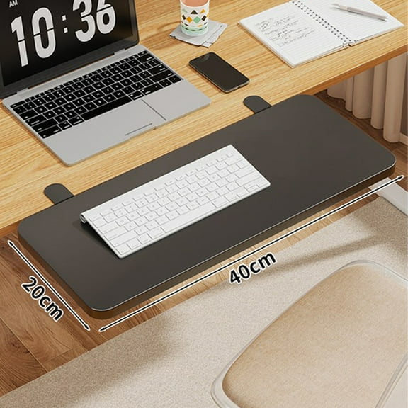 Desk Extender Tray Clamp On Desk Shelf 90° Foldable Computer Arm Rest Clamp On Keyboard Tray for Office and Home