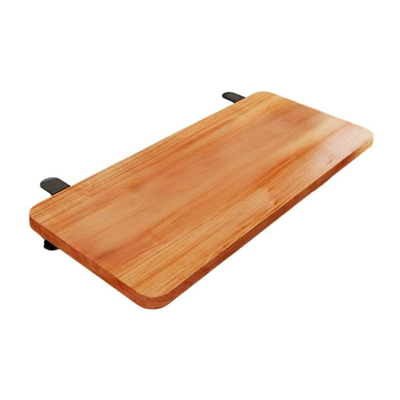 Desk Extender Tray Desk Extension Board Clamp on Organizer Shelf Sturdy Wood Metal Construction for Home Office Bedroom