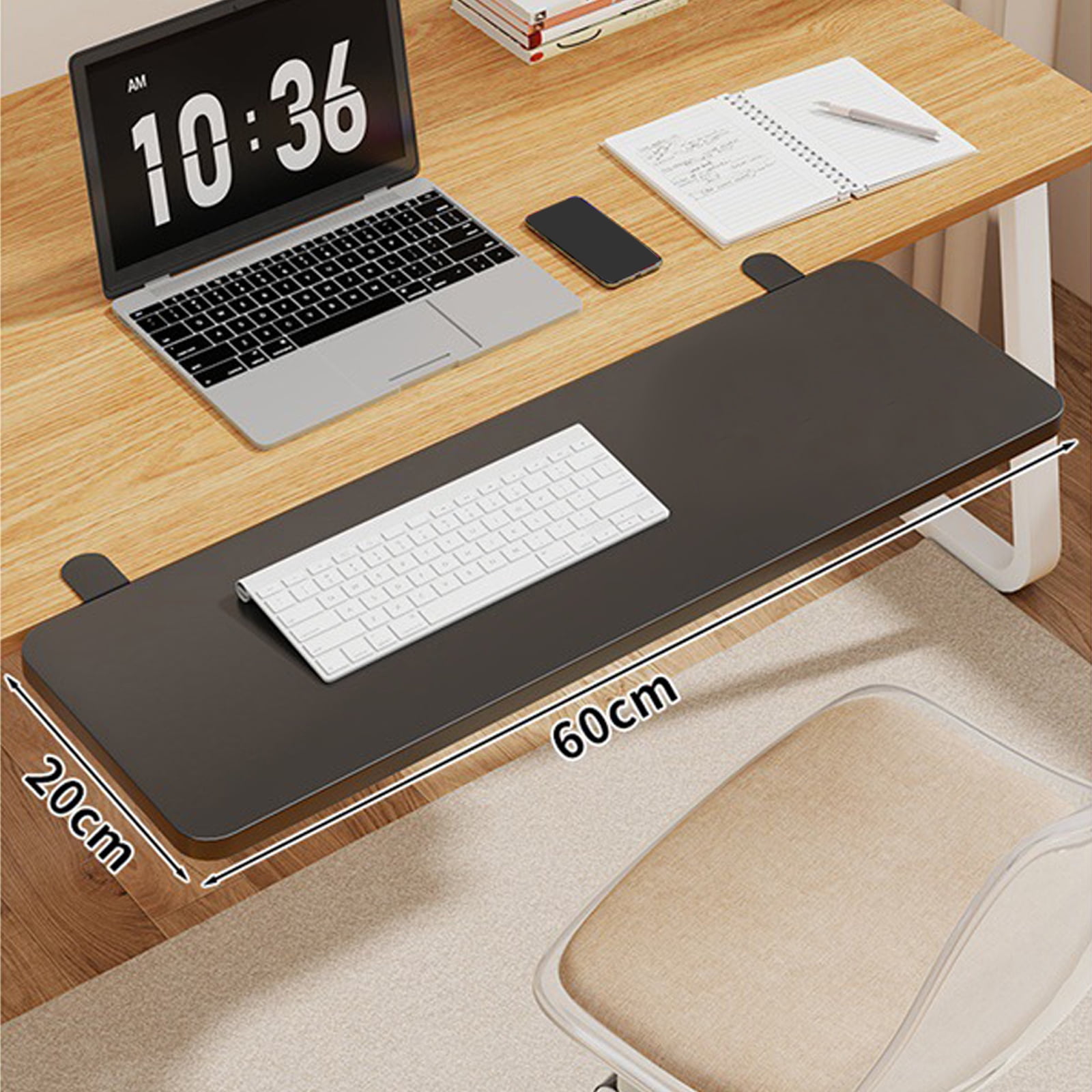 Desk Extender Tray Wrist Support 90° Foldable Computer Arm Rest Office Supplies