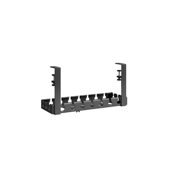 Desk Extender Tray with Cable Management Adjustable Liquid Stands Under-desk Organizer, Carbon Steel Cable Tray With Clamp for Power Strip And Cords