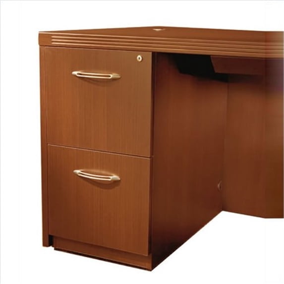 Mayline Aberdeen 26"" Deep 2 Drawer Desk File Pedestal in Maple