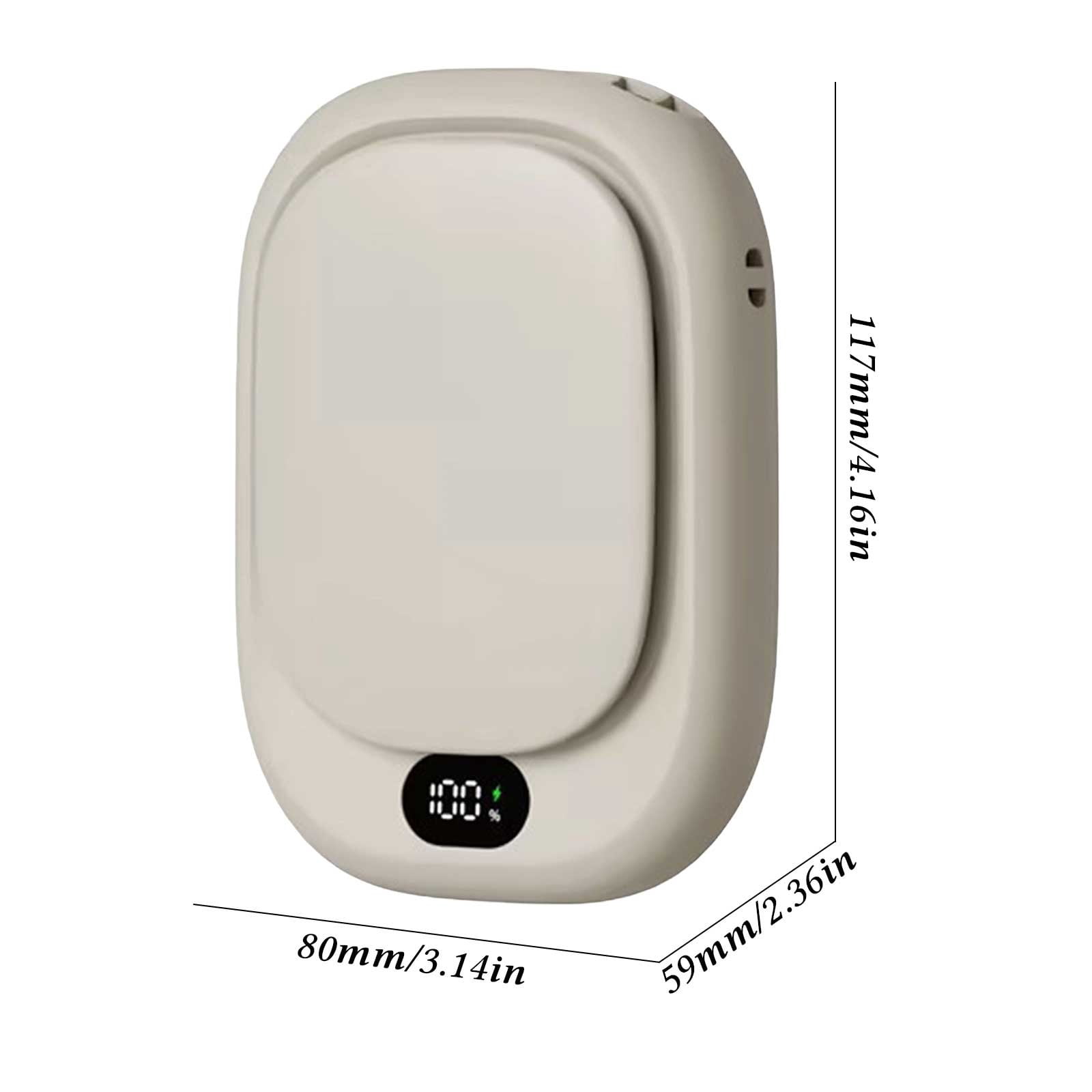 Desk Fan 2-in-1 Rechargeable Hand Warmer with Digital Display,Quiet Desk Fan for Office Bedroom Dorm