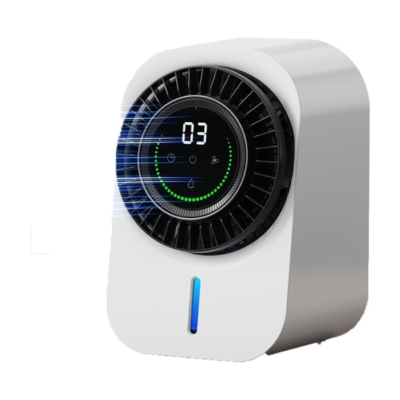 Desk Fan 3 Speed Touch Control Rechargeable Usb Negative Ion Oscillating Mini Portable Air Cooler for Home Office