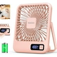 thumbnail image 1 of Desk Fan Battery Operated, Portable USB Rechargeable Fan - Pink, 1 of 7