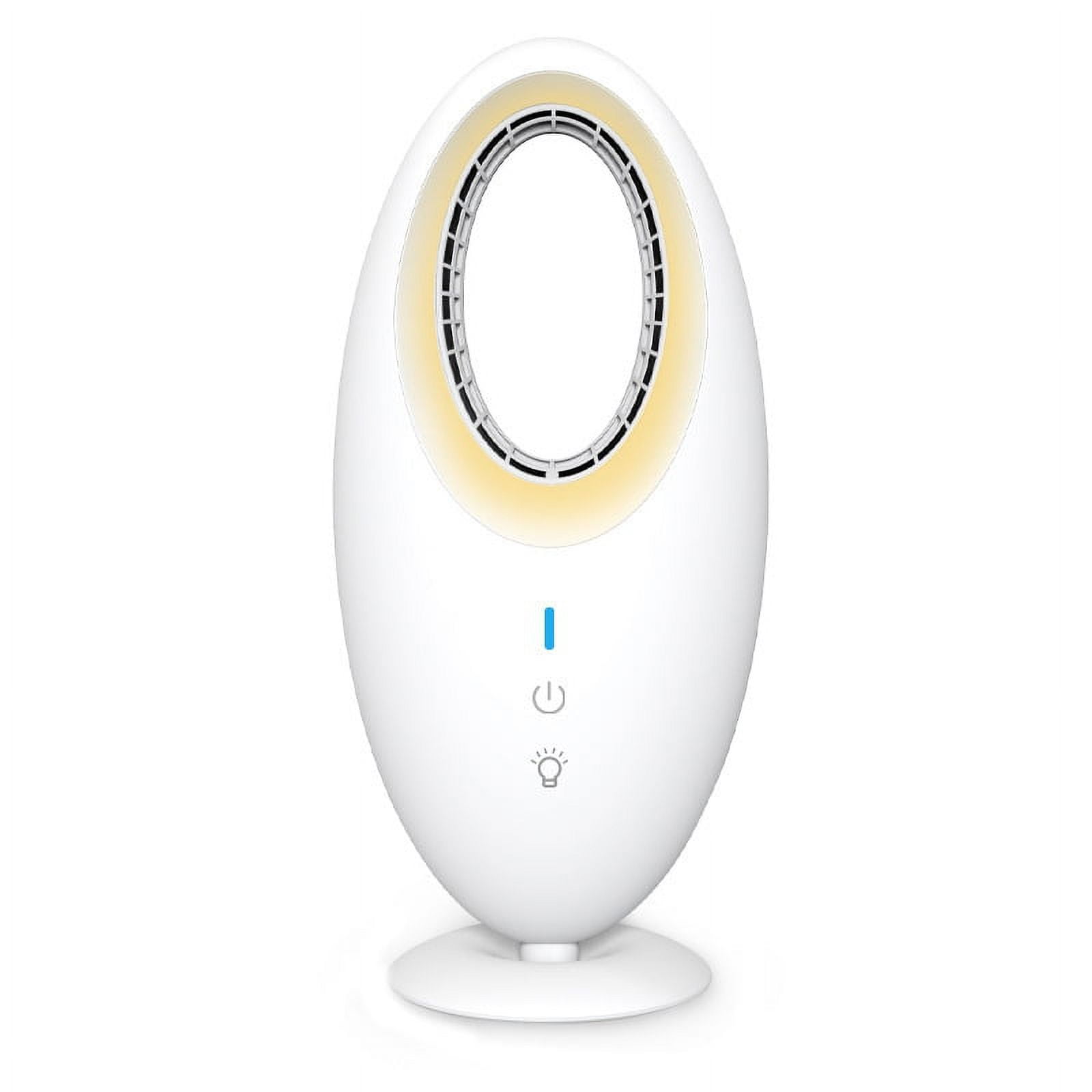 Desk Fan, Bladeless Fan Small Table Fan with Gradient LED Light