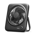 thumbnail image 1 of Desk Fan Portable Fan Rechargeable,4000mAh Battery Operated Personal Fan,Small Silent Table Fan Travel Fan with Power Bank,4 Speeds Desktop Fan for Bedroom Home Office Outdoor (Black), 1 of 7