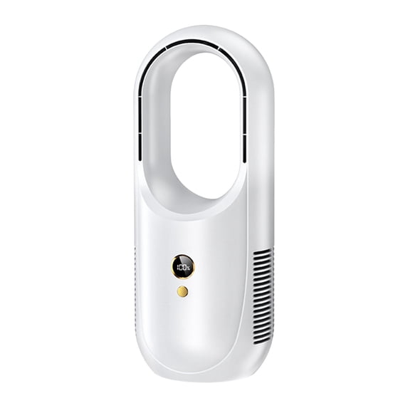 Desk Fan Quiet Portable Smart Bladeless Tower Fan with Light, 6 Speed USB Oscillating Air Cooler for Bedroom & Dormitory