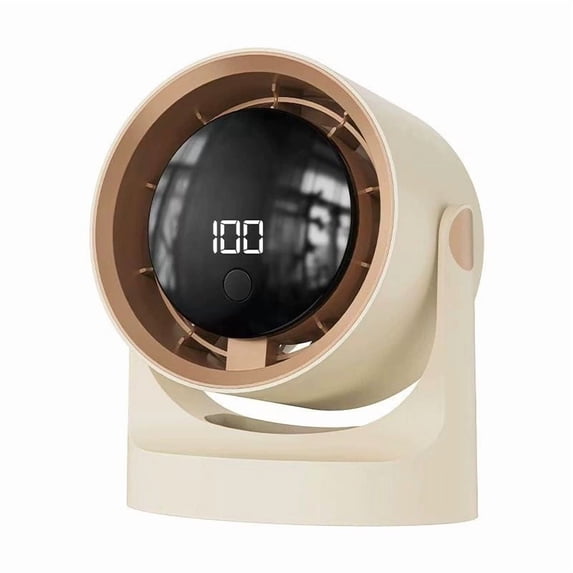 Desk Fan, Rechargeable Portable Fan with Digital Display, 3-in-1 Air Circulation Fan for Bedroom, 180-Level Seamless Speed Control & 360 ° Rotation for Office Bedroom Home Kitchen