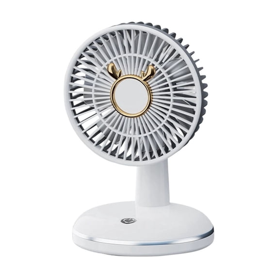 Desk Fan Rechargeable Portable Round Base 10x10x17 cm for Home Office Outdoor Gift