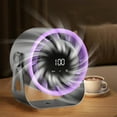 thumbnail image 1 of Desk Fan Small Fan Mini Fan Desk Fans Small Quiet Small Desk Fan Table Fan Small Fans for Bedroom Desk Fans Office Fan Electric High Speed Circulation Fan Rechargeable Digital Fan with Night Light, 1 of 6