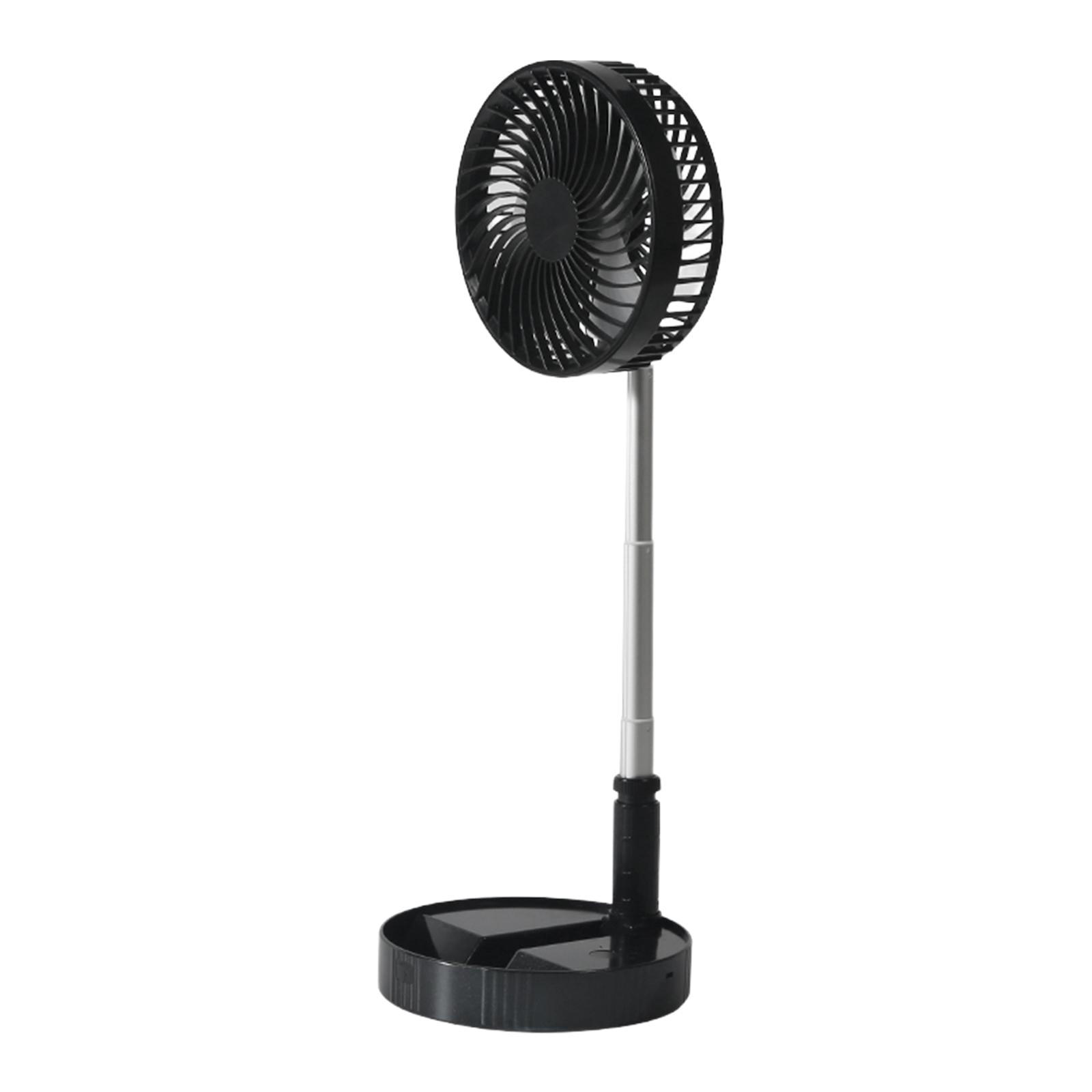Desk Fan Standing Floor Fan Quiet Strong Wind Telescopic 4 Speeds Mini