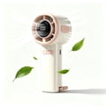 thumbnail image 1 of Portable Fan, 1-100 Speed Handheld Fans with LED Display Screen, USB Rechargeable Battery, Lightweight Personal Cooling for Women Men Indoor Outdoor Travel-White, 1 of 8