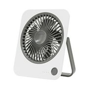 Desk Fan, Ultra Quiet  Battery Operated Small USB-C Fan with Strong Wind, 180° Tilt Folding and 4 Speeds Adjustable, Battery Powered Mini Personal Fan for Office Bedroom Desktop-White